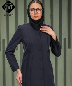 مانتو شلوار ویگاس یقه گرد مغزی دوزی
